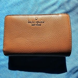 Kate Spade Leila Medium Bifold Wallet Warm Gingerbread